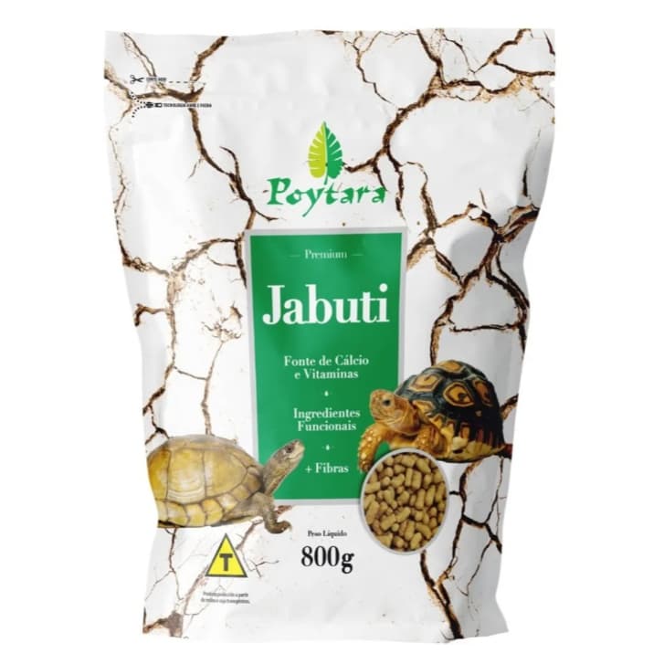 Ração Poytara Jabuti 800g Zip Bag