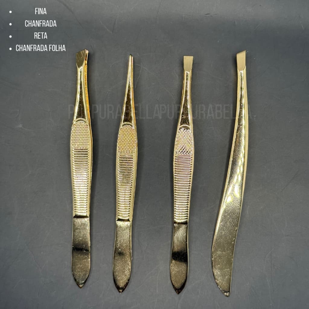 Pinça para Design de Sobrancelhas Reta, Chanfrada, Fina ou Chanfrada Folha - ESCOLHA O MODELO