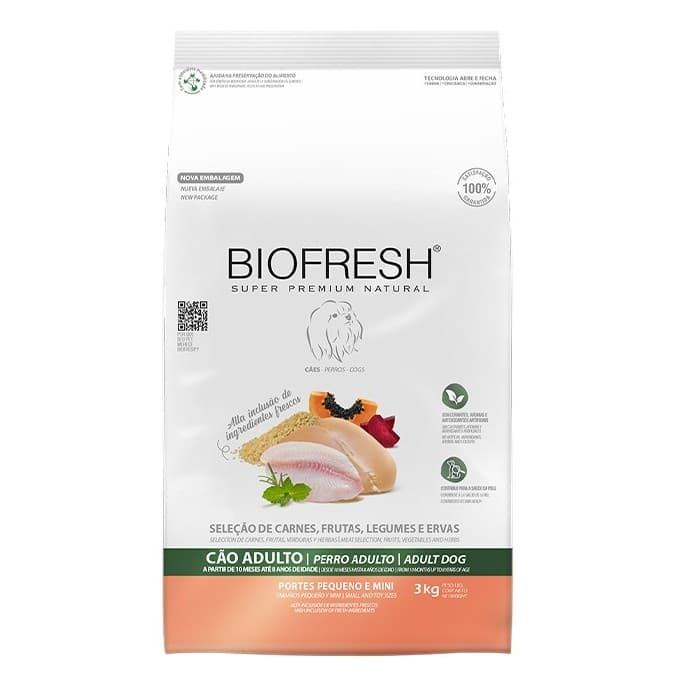 Ração Biofresh Cães Raças Pequenas e Mini 3kg