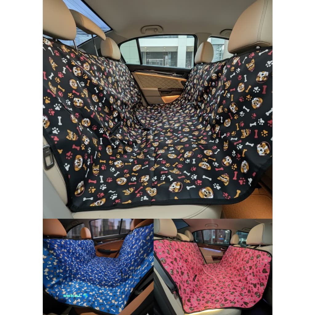 Capa Protetora para Banco Traseiro Pet Impermeável Estampada + Cinto Segurança Pet | ENVIO IMEDIATO