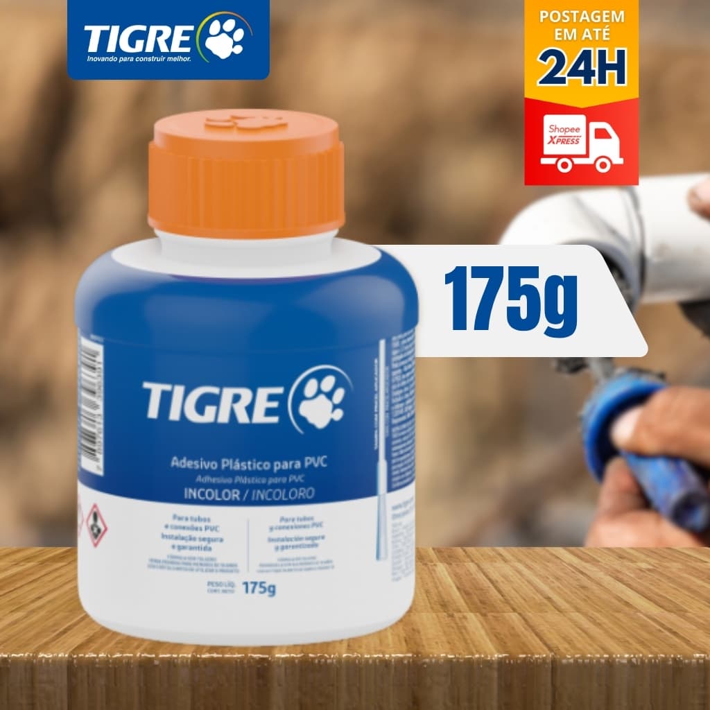 Adesivo Plástico Tigre 175g C/ Pincel