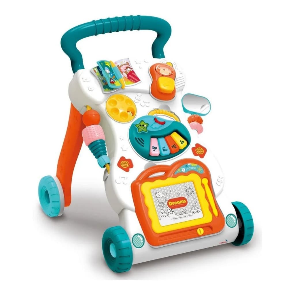 Andador Educativo Musical Didático Empurrador Colorido Infantil Bebe