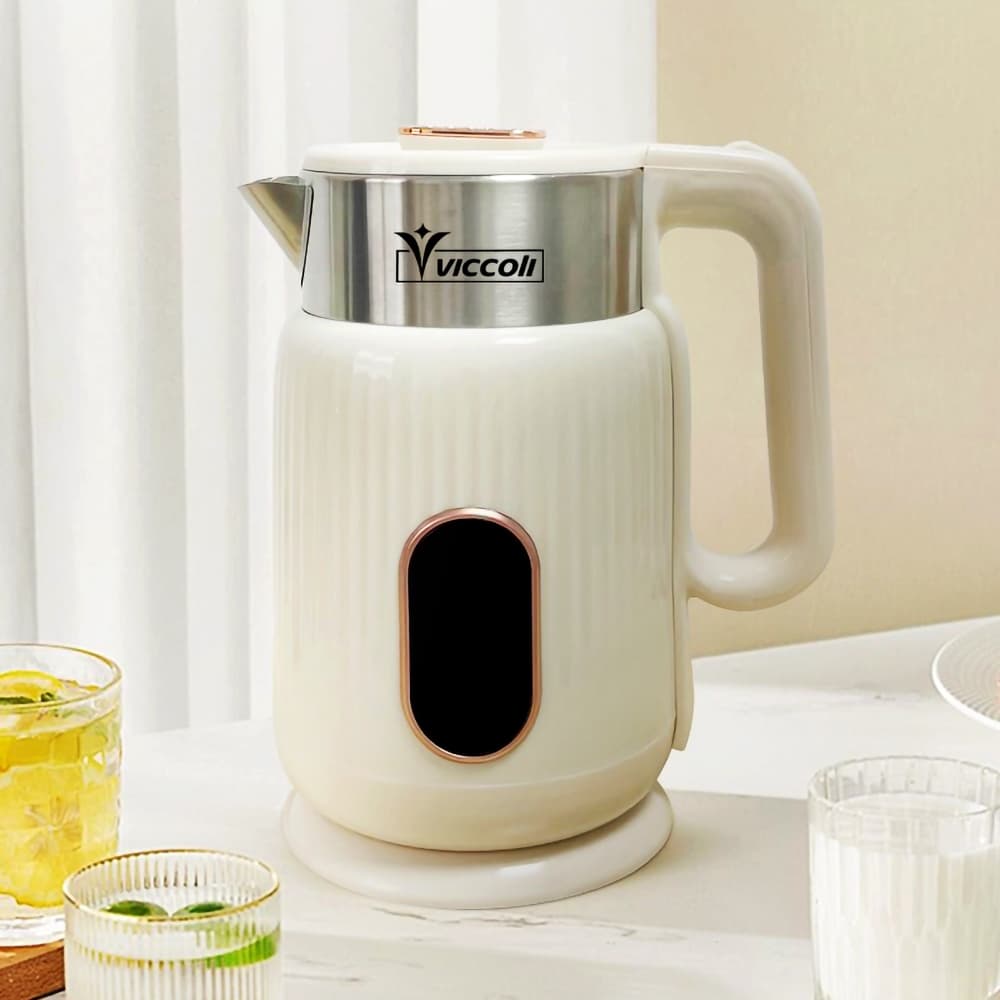 Chaleira Elétrica 110V / 220V Aço Inox 2.5L Desligamento Automático 1800W