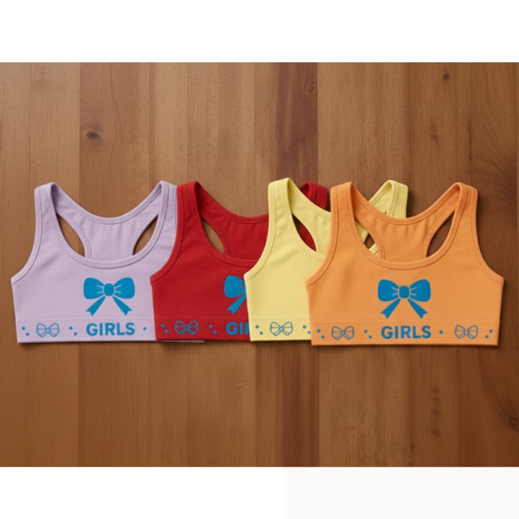 Kit 1, 2 ou 3 Top Infantil Microfibra 4 A 12 Anos Muito Confortável Básico Soutien Infantil Juvenil Sortido Premium