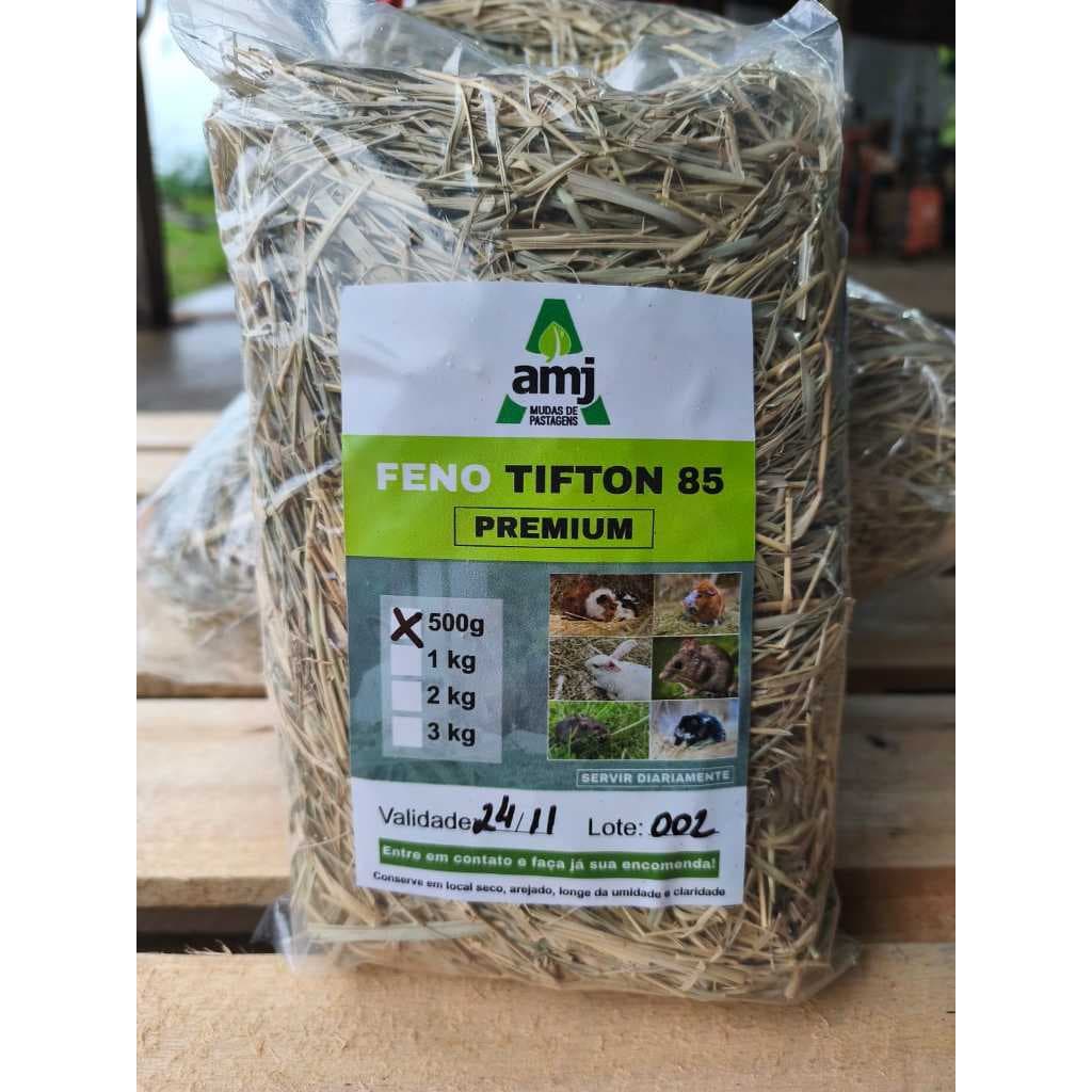 2 kg Feno tifton 85 para hamster, chinchilas, porquinho da india, cavalos e colehos, pequenos roedores