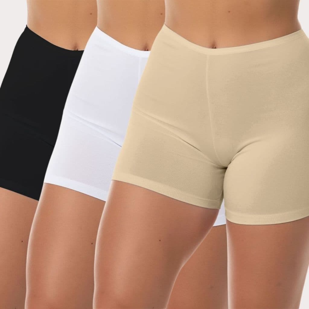 Kit 3 Short Anagua Liso para Saia e Vestido bermuda Segunda Pele