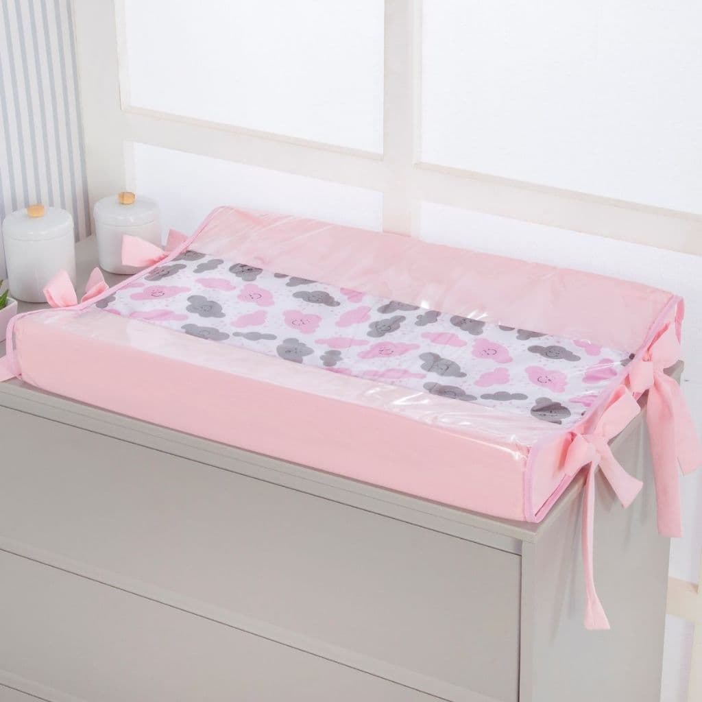 Trocador Anatômico Para Comoda Menina Nuvem Rosa