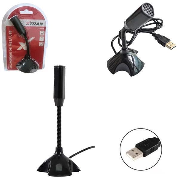Microfone De Mesa USB para Notebook e PC XT2159 XTRAD