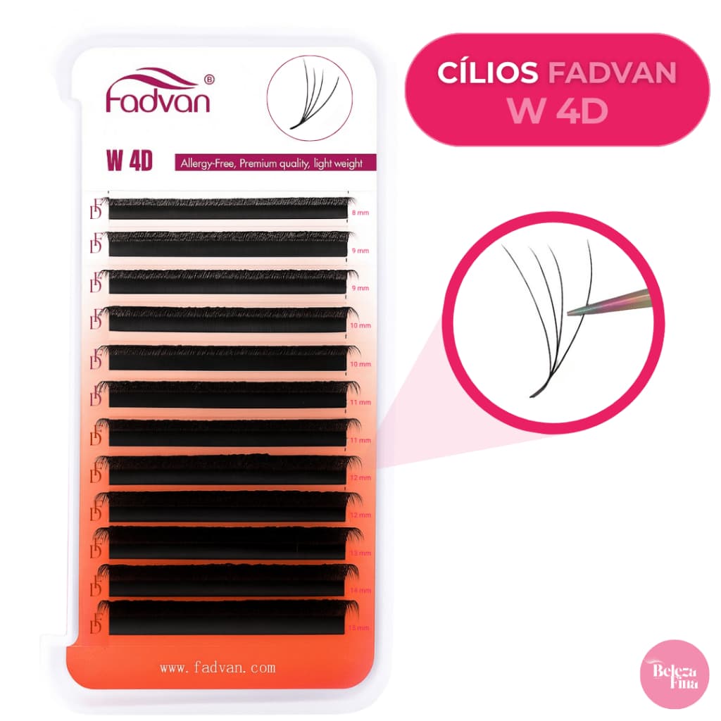 Cílios Fadvan 4DW para Extensão de Cílios Volume Egípcio 0.07 Curvatura D