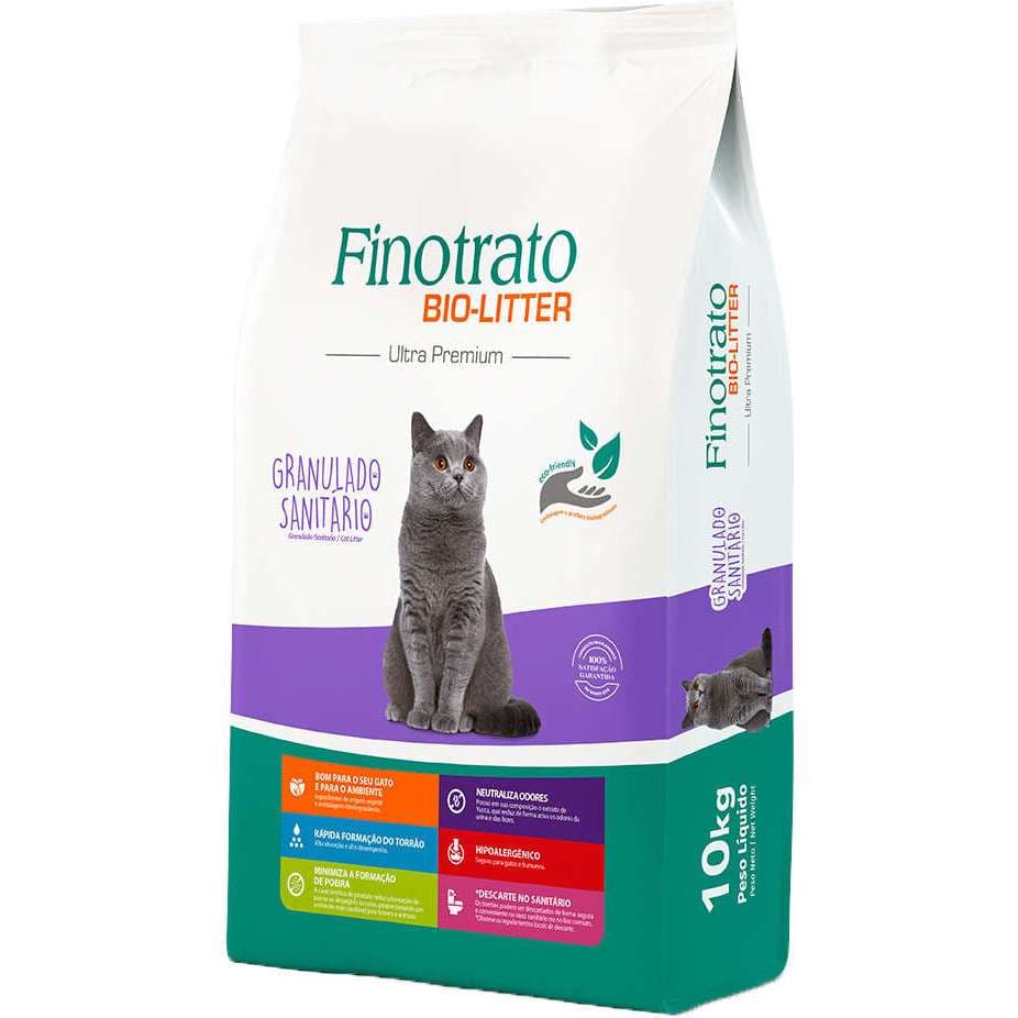 Areia Granulado Sanitário Finotrato Bio Litter 10 Kg