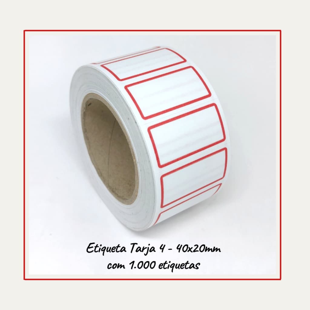 Etiqueta Para Preço Tarja 4  40X20- 1000 unidades