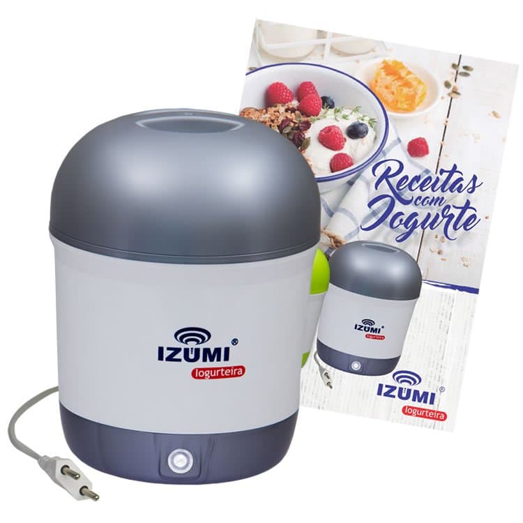 1 IOGURTEIRA ELETRICA IZUMI + 1 LIVRO DE RECEITAS