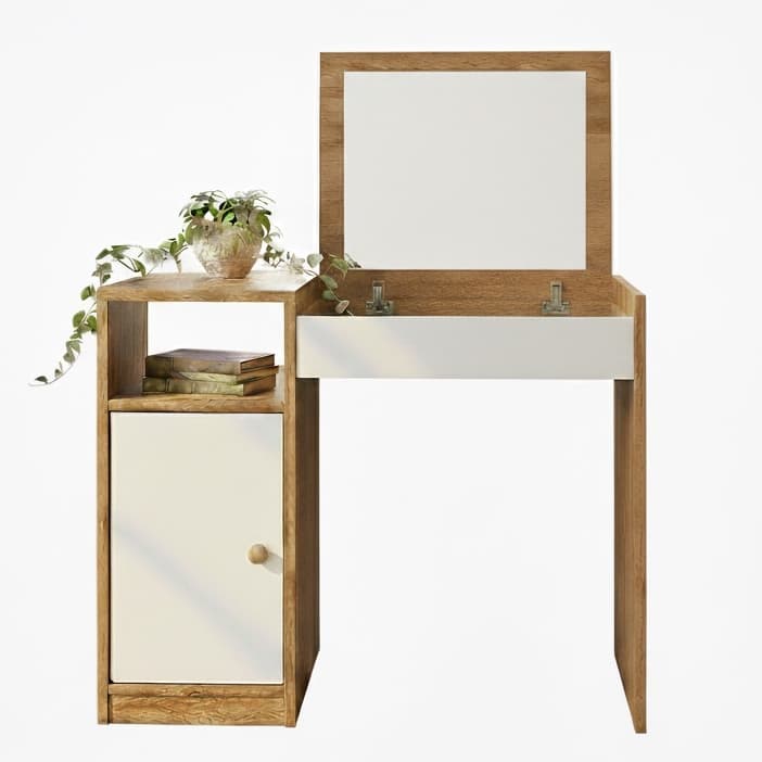 A MAIS QUERIDA DO BRASIL! Penteadeira Compacta com Espelho Interno Dulce - Cores