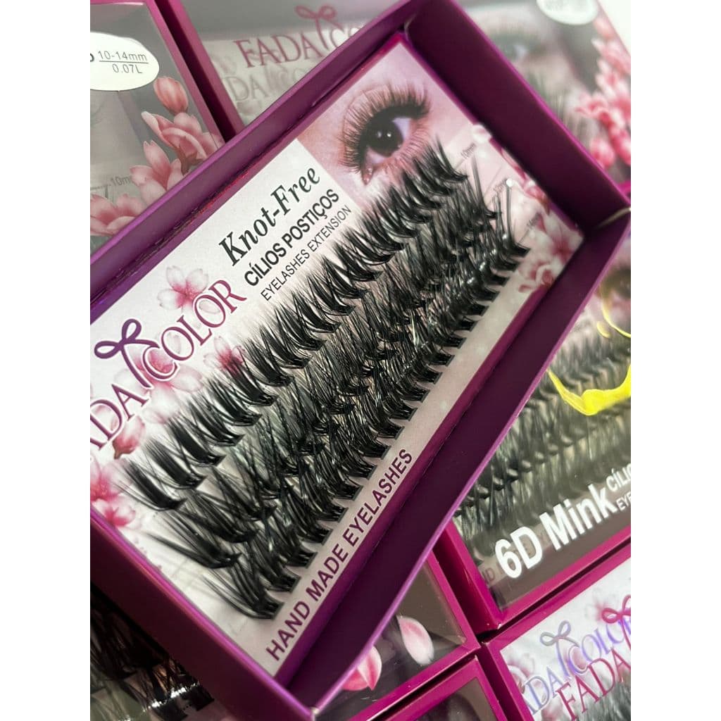 Cilios Fada Color MIX  curvatura L Efeito Fox - 20, 30, 40,50 e 60 PELOS