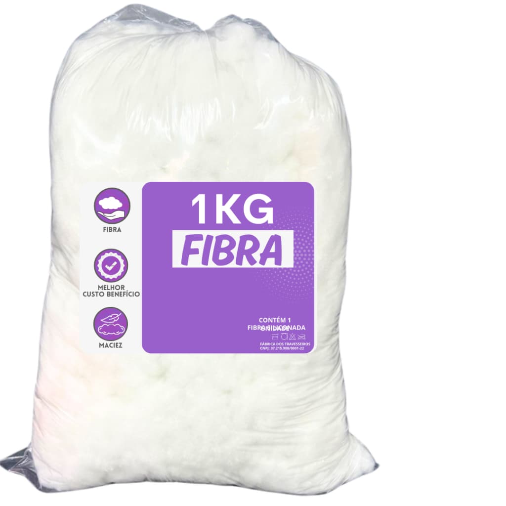 1kg Fibra Branca Enchimento Almofada Travesseiros sofas poltronas puff