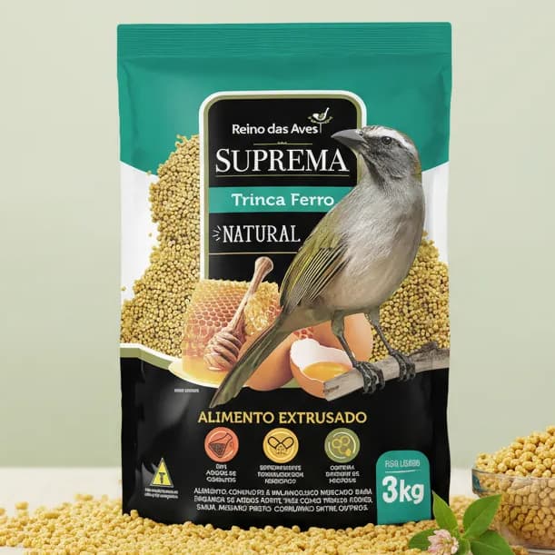 Ração Para Trinca Ferro Suprema Natural Reino das Aves 3 kg
