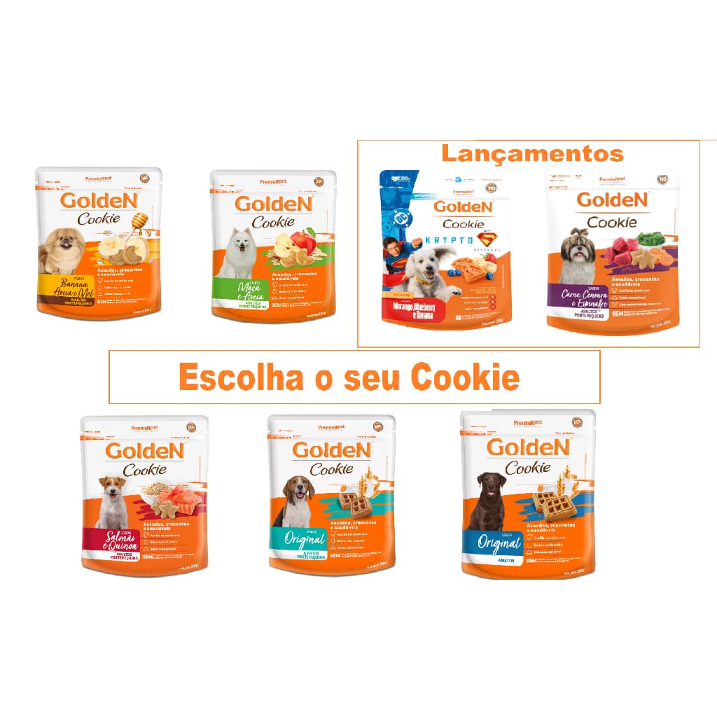 Biscoito Golden Cookie para Cães 350g Petisco Adulto