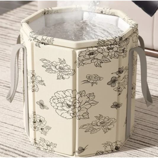 Balde De Imersão Para Banho De Pés  Banheira Dobrável Com Cobertura Alta No Joelho , Saco