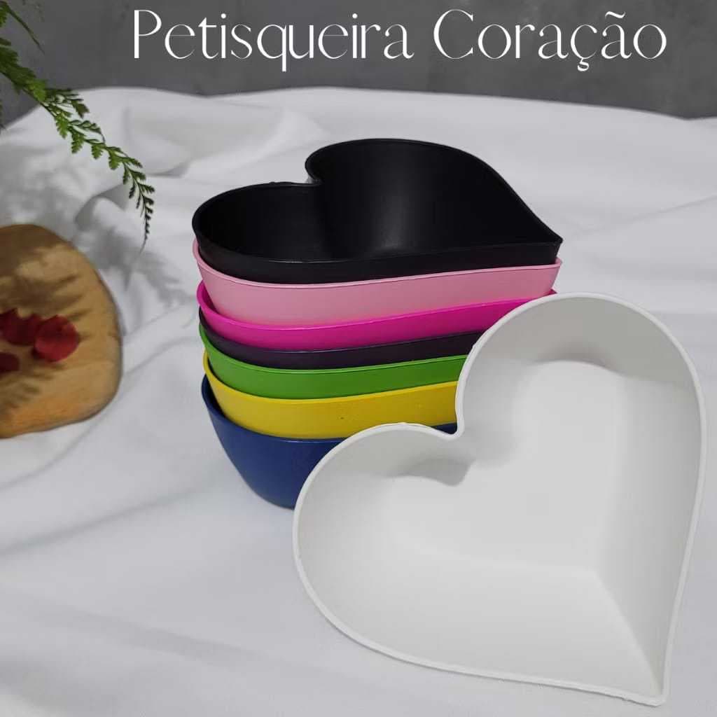 Cumbuca Petisqueira Coração; Kit 6,8,12 ou 16 un.(Plástico). fruta/Petisco/Doces/Sobremesa.