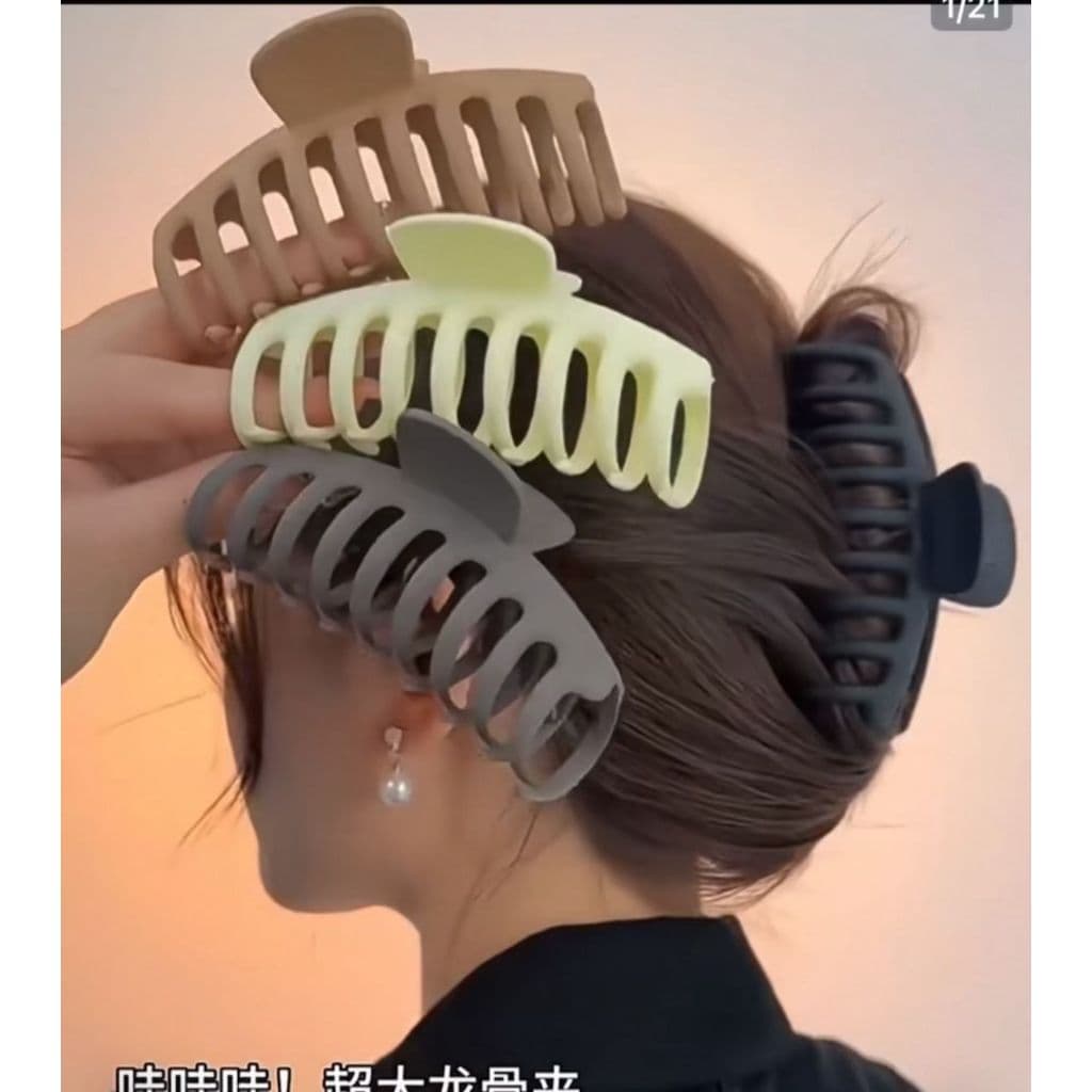 Prendedor Maxi Presilha Piranha/HAIR CLIPS Garra de Cabelo 11cm Clip de Cabelo Matte Keel Elegante