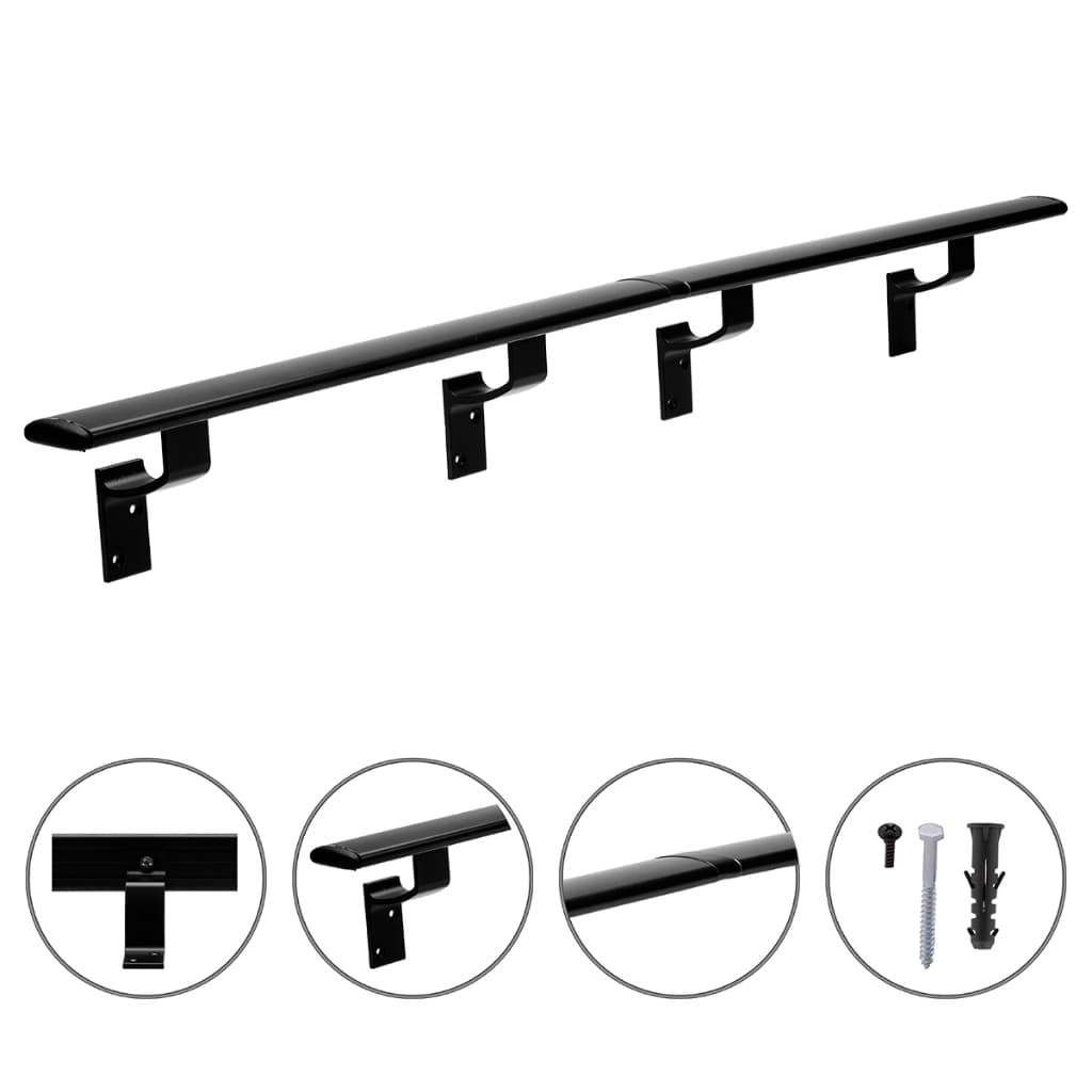 Tubo Corrimão de Alumínio Chato 2,50m Bipartido para Escada e Parede