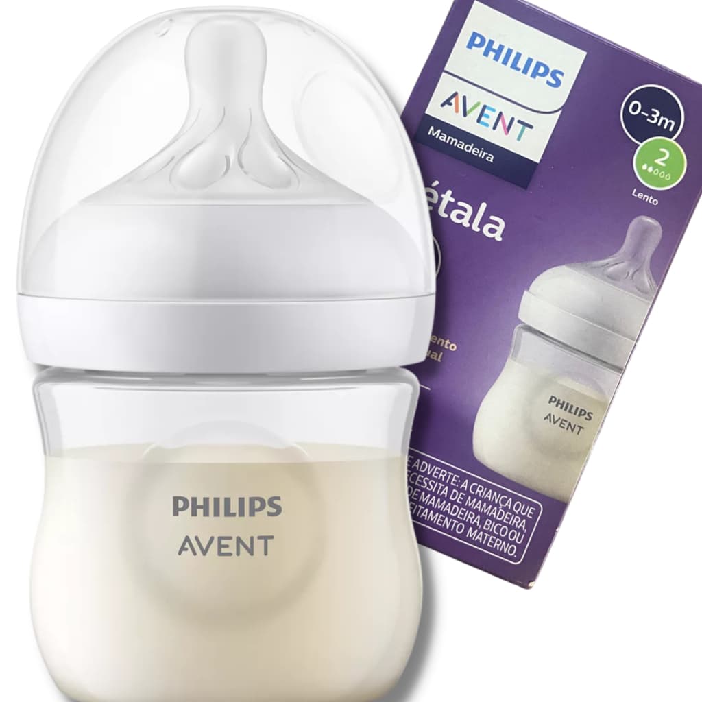 Mamadeira Philips Avent Pétala 3.0 125ml 0m+ Bico N°2 - Fluxo Lento Silicone Rn Recém Nascido Transparente 0% BPA