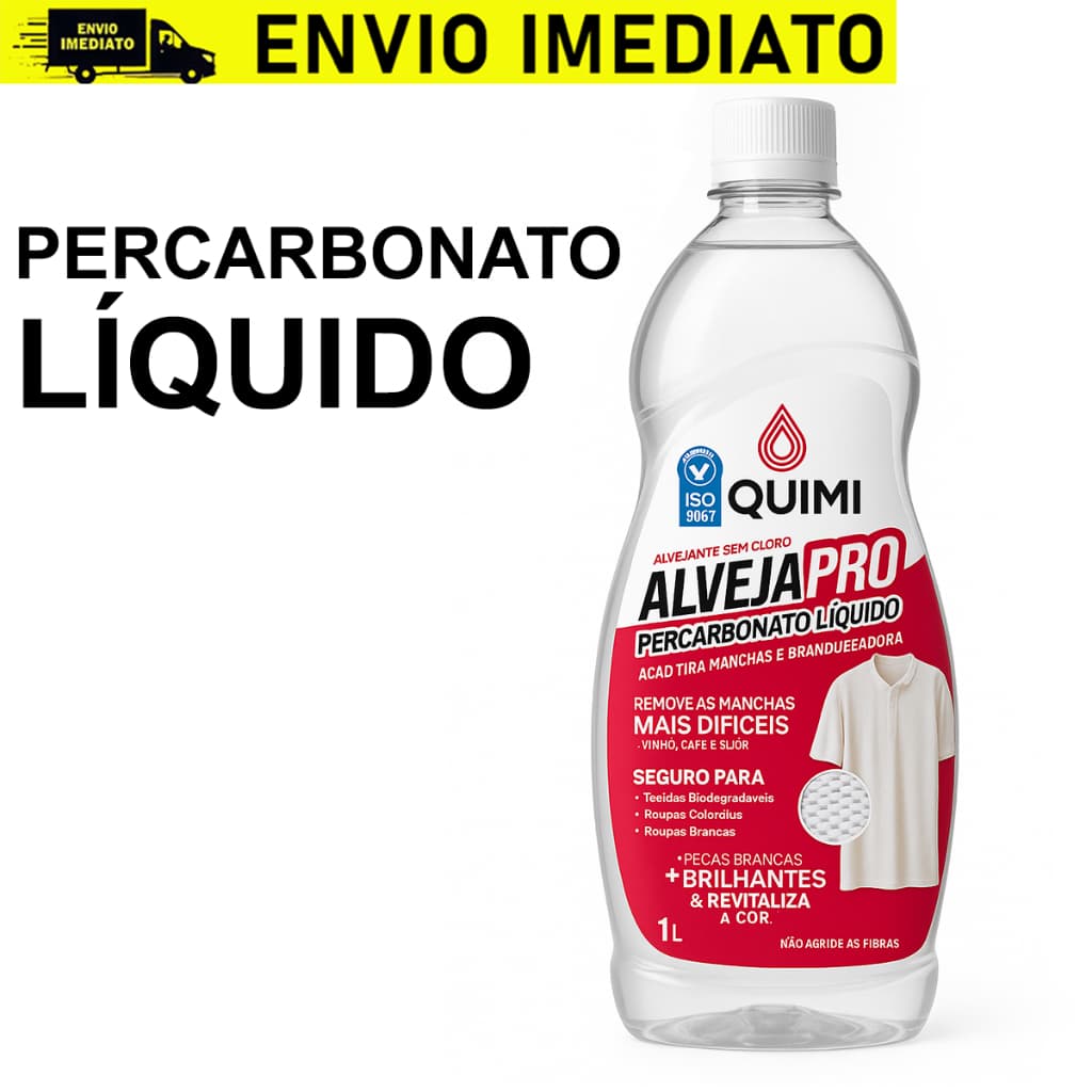 1 Litro Percarbonato de Sódio - Alvejante Remove Manchas Difíceis Sem Cloro