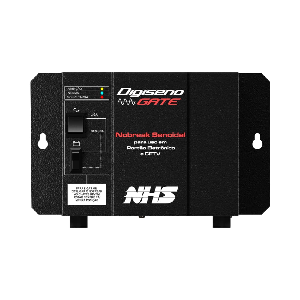 Nobreak NHS Digiseno Gate 750VA 1/2 HP 12V p/ portão automático, aquário 110/220V(selecionável através de chave externa)