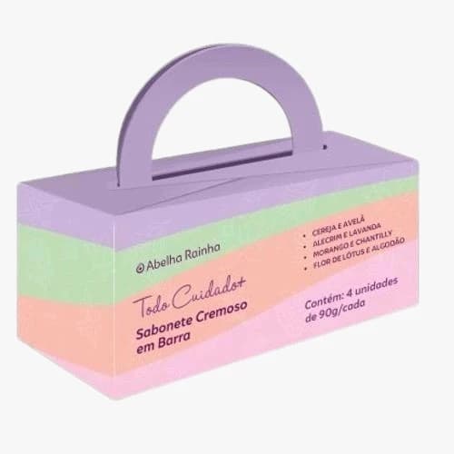 Caixa de Sabonetes Presenteaveis Com 4 Fragrâncias 90gr Cada Todo Cuidado+