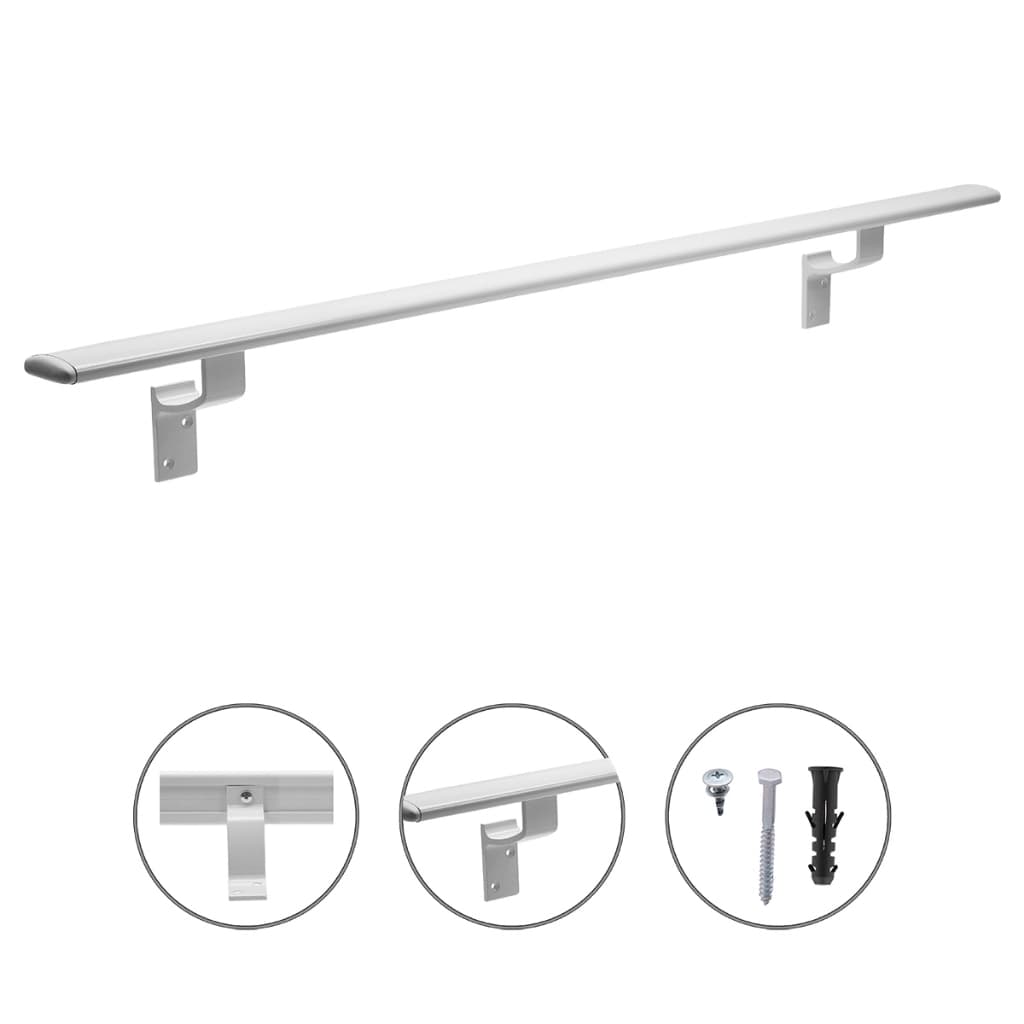 Tubo Corrimão de Alumínio Chato 1,00 Metro Linha Segurança Residencial