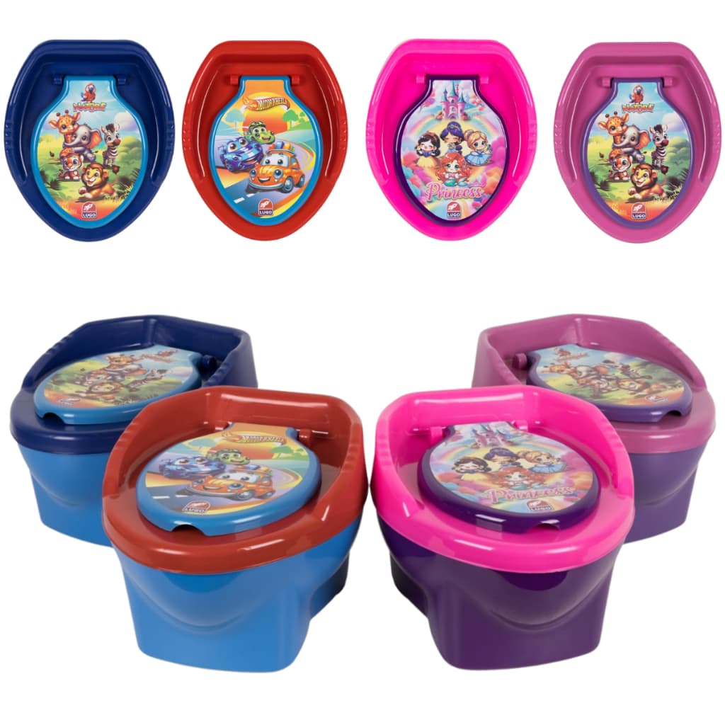 Troninho Infantil 3 em 1 Lugo Pinico Privadinha Desfralde Assento Removível + Banquinho Apoio