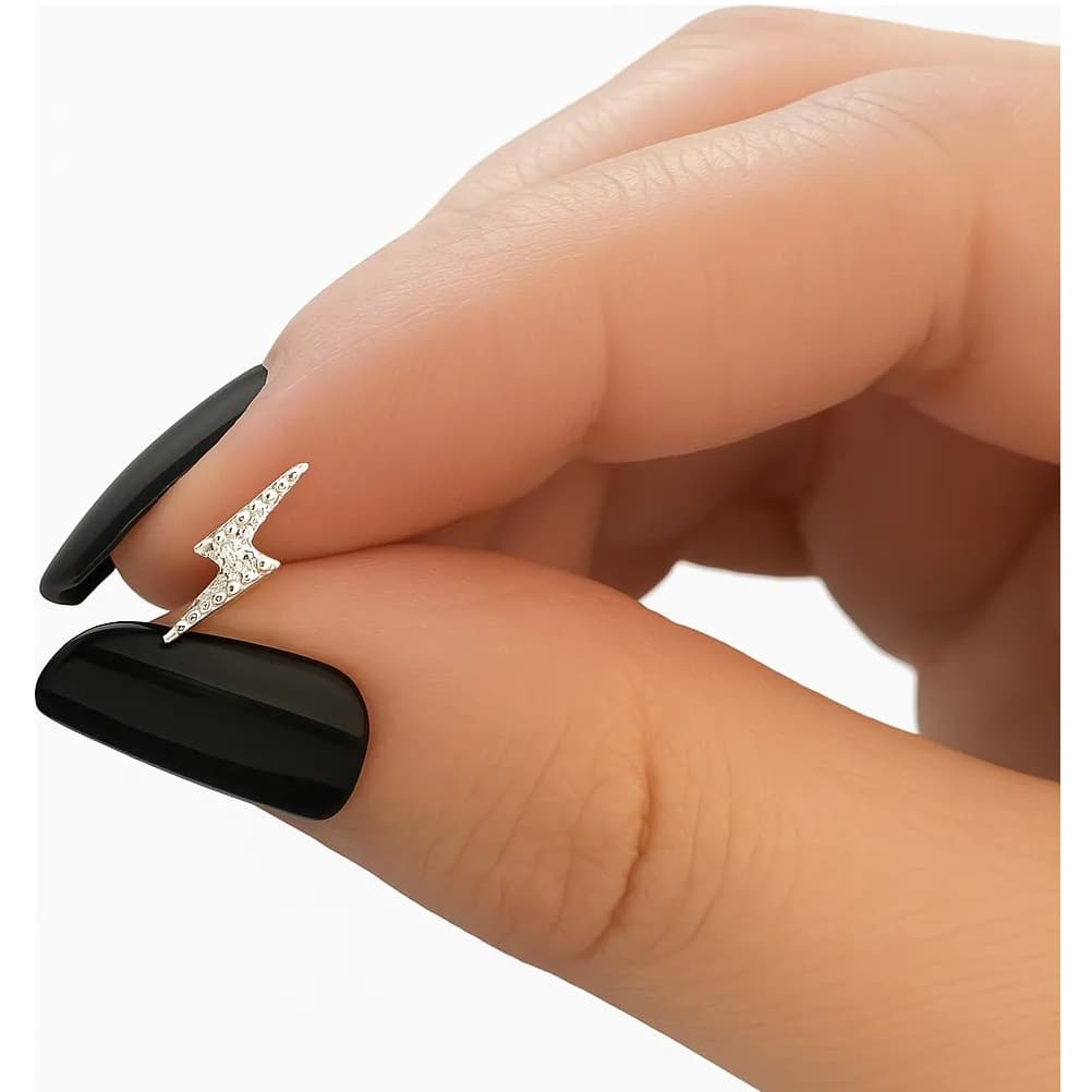 Piercing Raio Com Zircônias Cravejado Aço Cirúrgico Rosca Interna