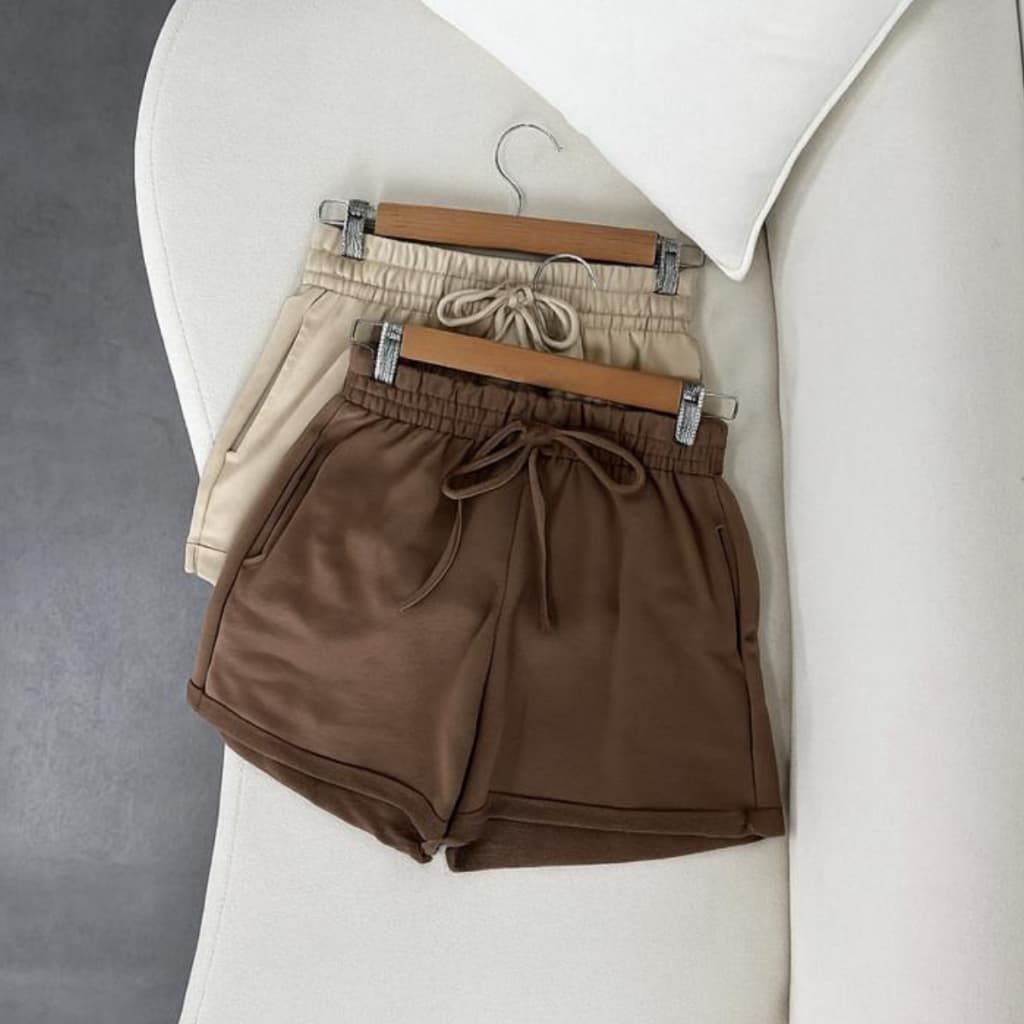 Kit 2 Shorts Feminino Moletom com Bolso Lateral - Leve e Confortável
