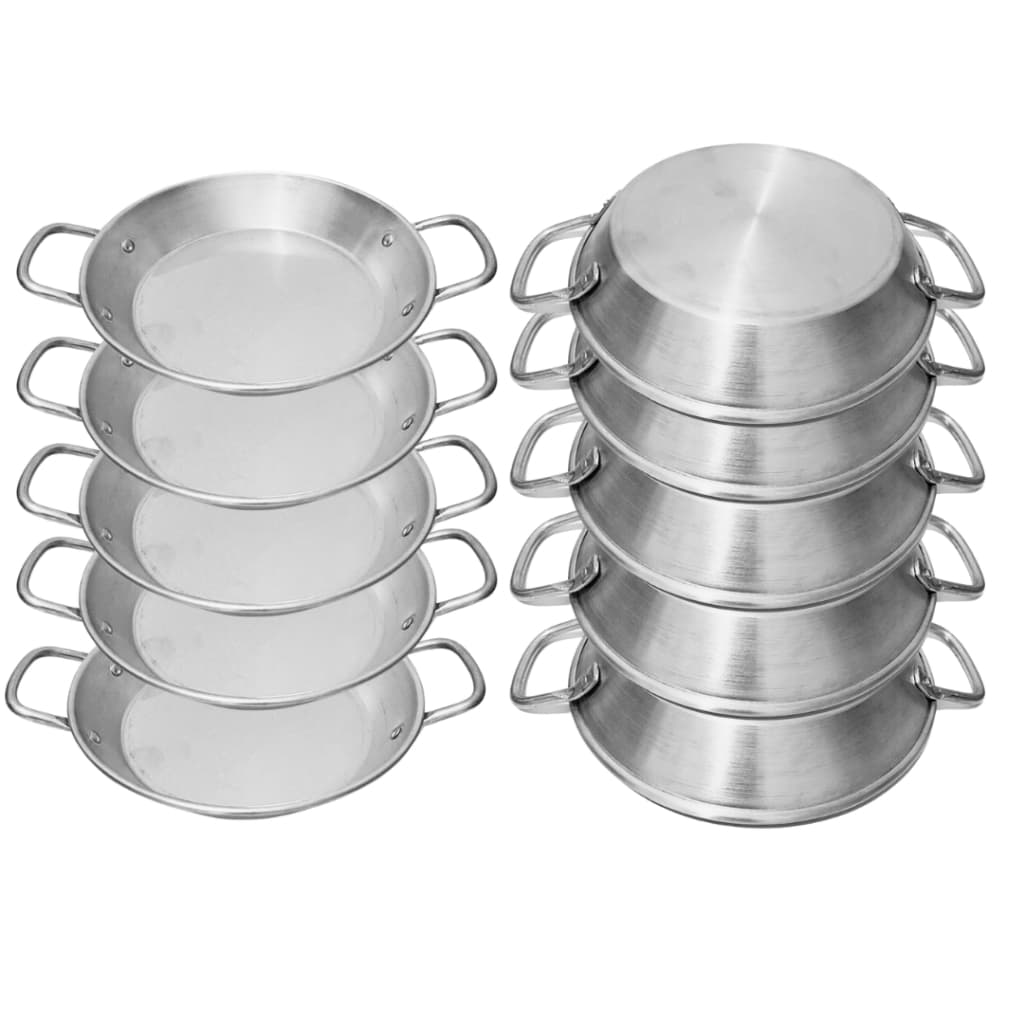 Kit Com 10 Frigideiras Pergaminho Em Alumínio 800ml N 22 Com Borda Reforçada