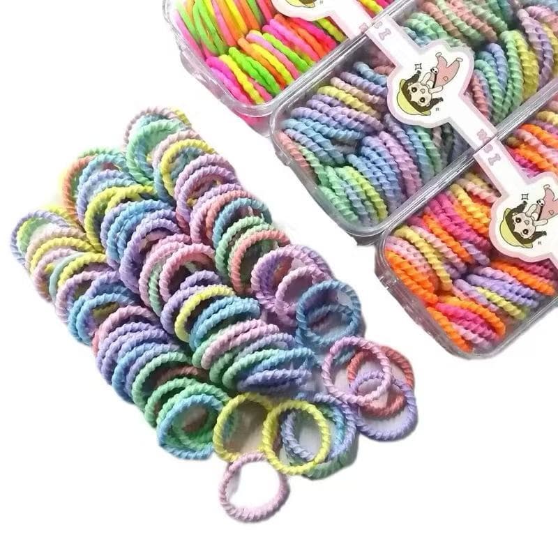 Kit  Elásticos De Cabelo Colorido Moda Infantil caixa ENVIO IMEDIATO