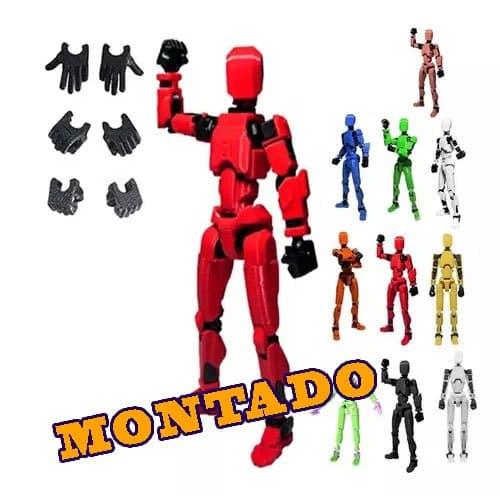 Boneco Dummy Articulado 3D p/ Desenho e Estudo de Pose | Já Montado | Várias Cores