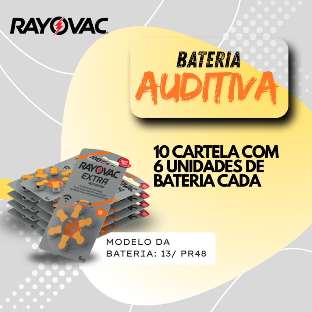 Rayovac Auditiva 13 10  cartelas