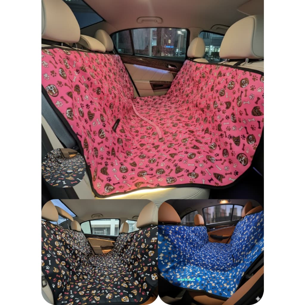 Capa Protetora Banco Carro Traseiro Pet Impermeável Estampada + Cinto de Segurança | ENVIO IMEDIATO