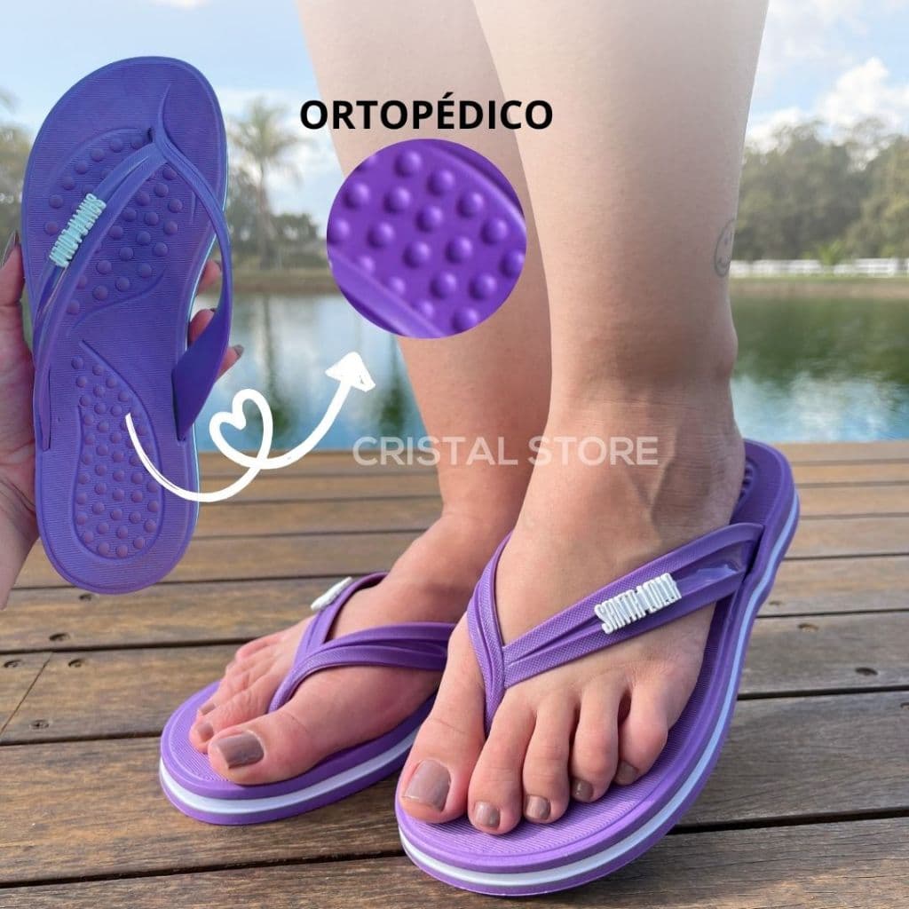Chinelo Sandália Ortopédica Feminino  Antiaderente Macia Confortável Envio Imediato