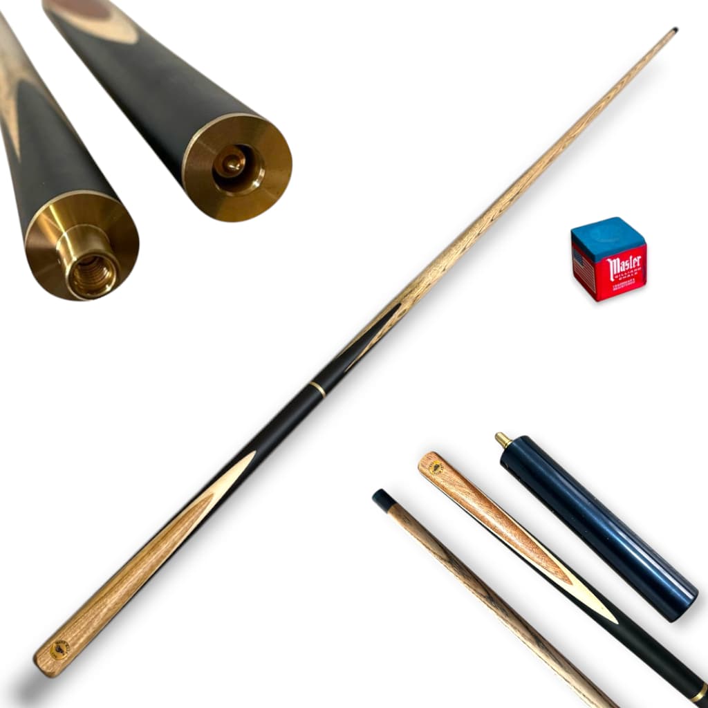 Taco de Sinuca Ash Importado Modelo 3/4 com Extensor e Giz Master Taco Profissional Totó Snooker