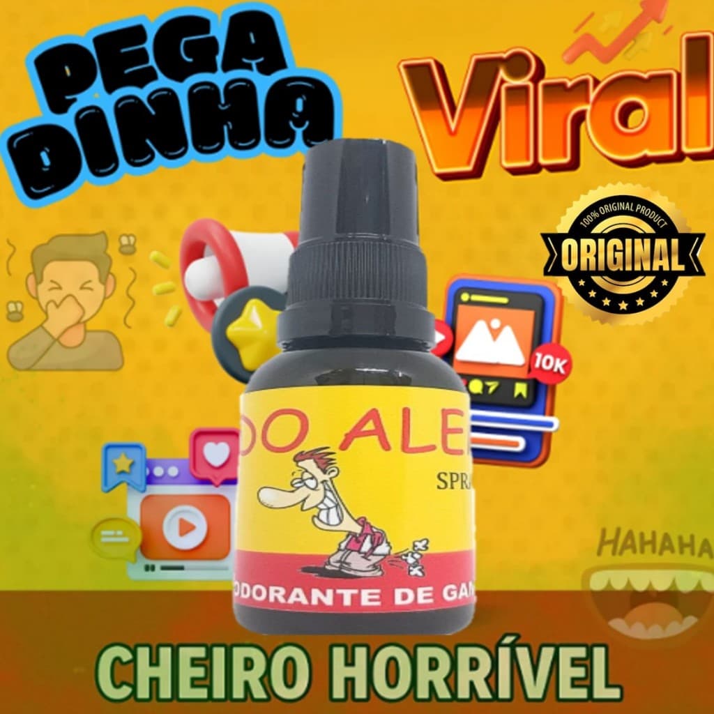 Peido Alemão OFICIAL - Spray de Peido Falso Realista, Pegadinha Engraçada, Zoação, Peido Liquido