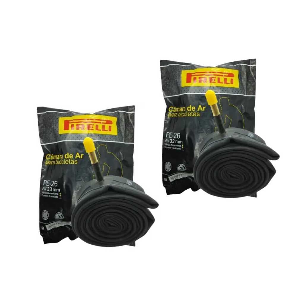 Câmara Ar Balão Aro 26 X 1.90 Bico Grosso Pirelli A/V   -   2 Unid