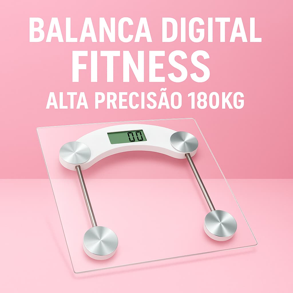 Balança Corporal Digital  Inteligente – Resultados Precisos em Segundos Vidro temperado capacidade de 180kg premium