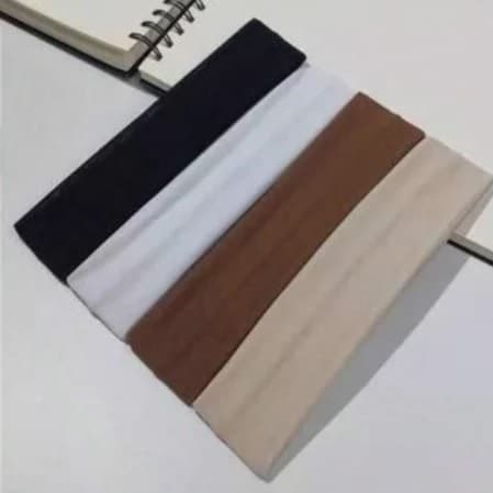 KIT FAIXAS DE CABELO TIARA GINÁSTICA ACADEMIA ESPORTE BRANCO PRETO