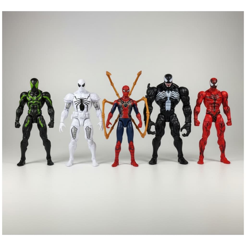 Kit 5 Bonecos Venom Legends Séries Agent Anti Venom