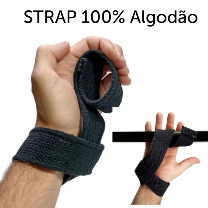 Strap Academia Musculação 100% Algodão Profissional
