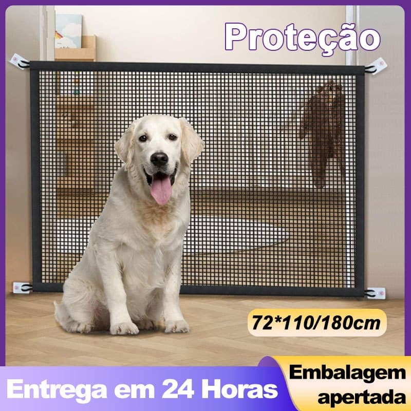 Cerca para cachorros Pet Removível Cercado de Cachorros e Crianças Tela de Proteção Grande