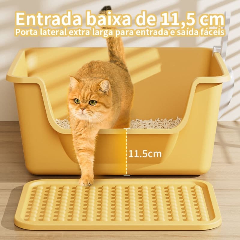 Caixa De Areia Para Gato Quadrada Banheiro Grande Gatos