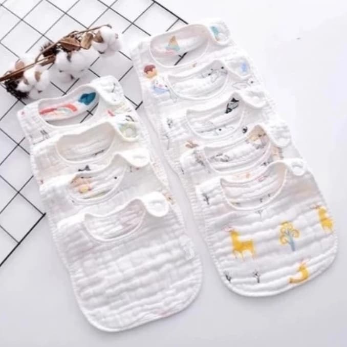 Babador Infantil Oito Camadas Mãe e Bebê Algodão Absorvente - 4055