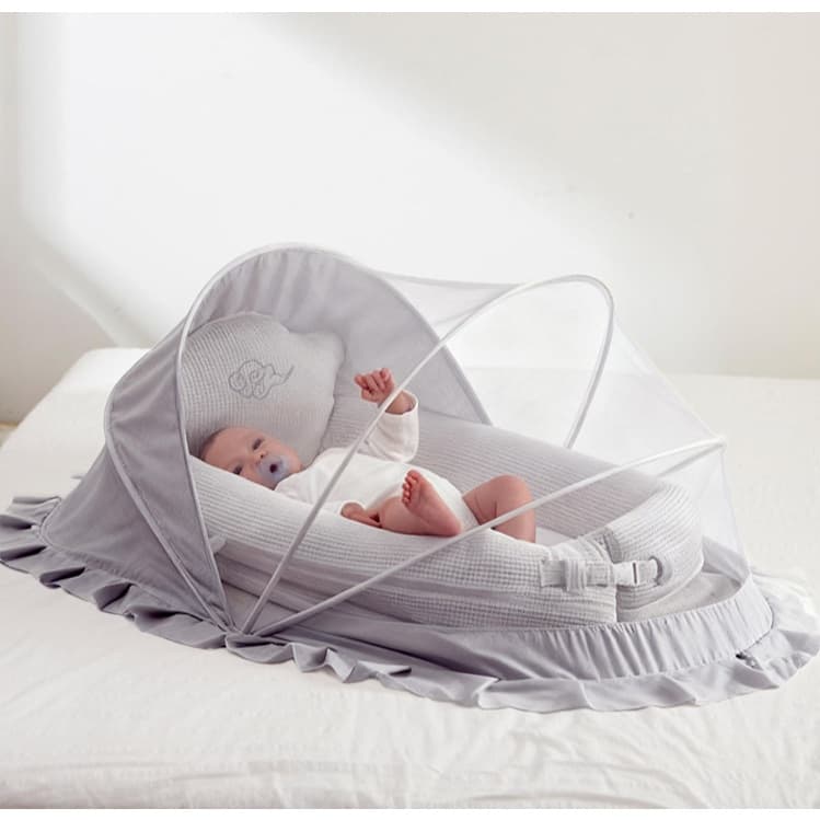 Mosquiteiro Infantil Dobrável Rede Mosquiteira Portátil 125x65x65cm